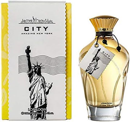 LONKOOM HALAL Perfume AMAZING NEWYORK Eau De Parfum Women Perfume Citrus-Floral Fragrance Anti-bacterial Spray For Lady 100ml