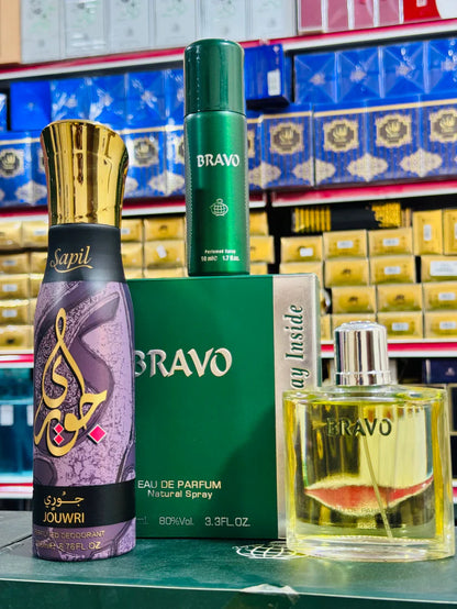 Bravo perfume 100 ML With 2 body spray