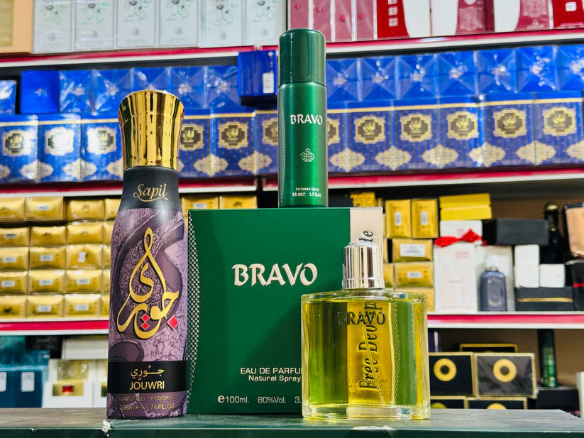 Bravo perfume 100 ML With 2 body spray