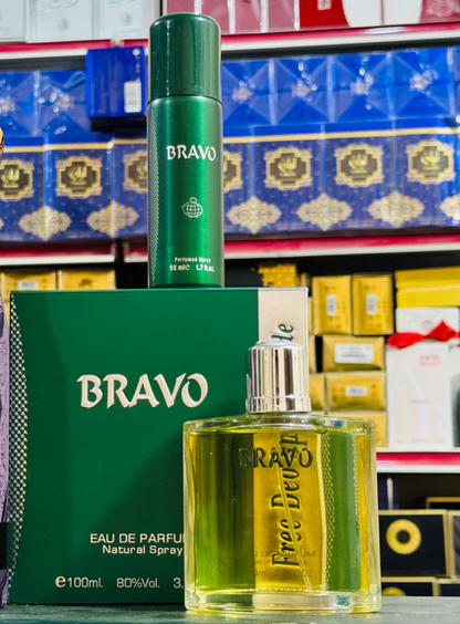 Bravo perfume 100 ML With 2 body spray